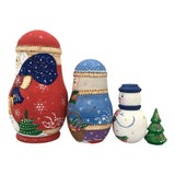 Unique carved Santa nesting dolls BuyRussianGifts Store