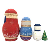 Unique carved Santa nesting dolls BuyRussianGifts Store