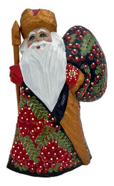 Santa traditional carved wooden figurine BuyRussianGifts Store