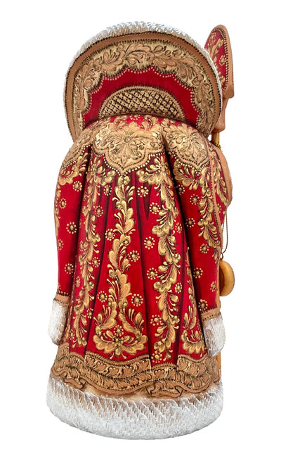 Tall Unique Santa Red Wood Burn BuyRussianGifts Store