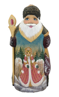 Russian Santa doll wooden Santa figurine 
