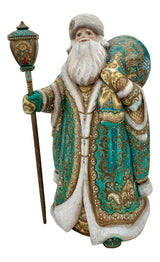 17” Tall Russian Father Frost Turquoise Gold BuyRussianGifts Store