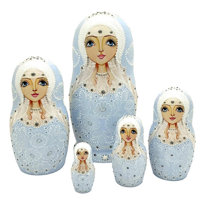 Collectible Russian Matryoshka Blue Dolls BuyRussianGifts Store