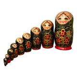 Traditional Matryoshka Black Gold 10 Piece Set BuyRussianGifts Store