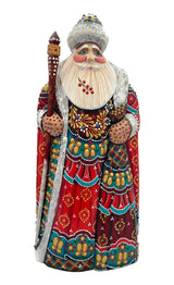 Russian Grandfather Frost Red Turquoise Winter Coat BuyRussianGifts Store
