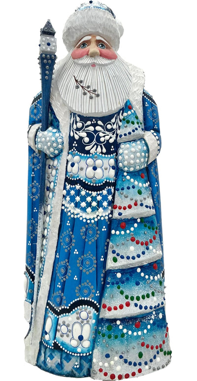 Tall Father Frost blue Coat Xmas Tree BuyRussianGifts Store