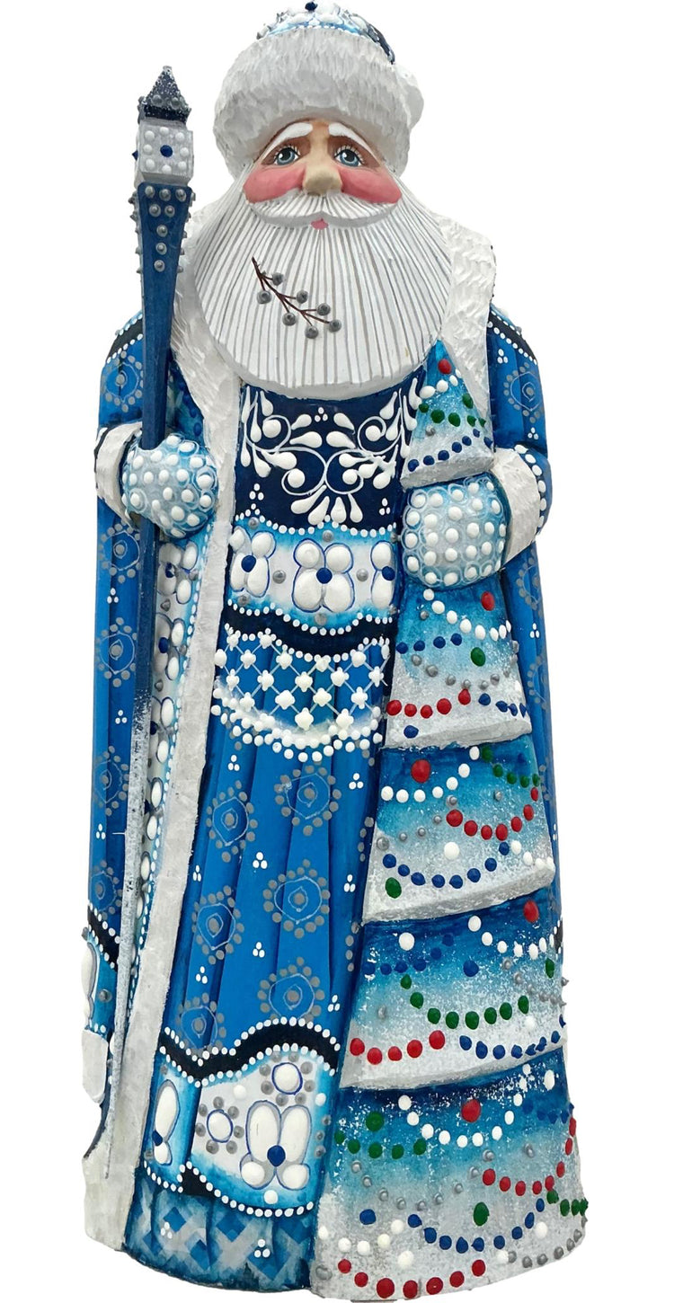 Tall Father Frost blue Coat Xmas Tree BuyRussianGifts Store