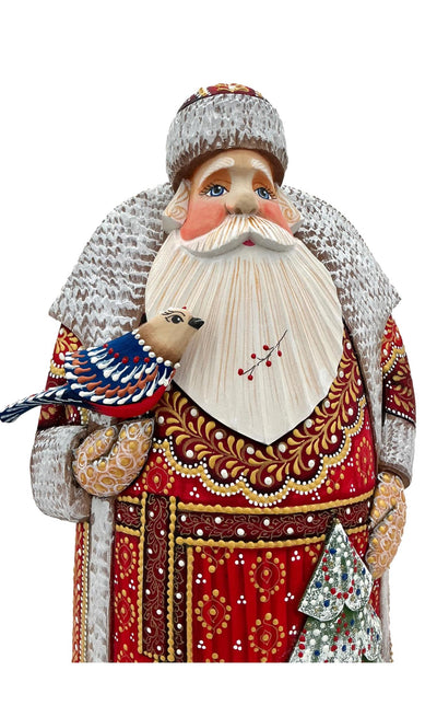 Wooden Grandfather Frost Bird Christmas Tree BuyRussianGifts Store