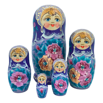 Russian dolls purple matryoshka 