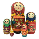 Traditional Nesting Dolls Green Scarf BuyRussianGifts Store