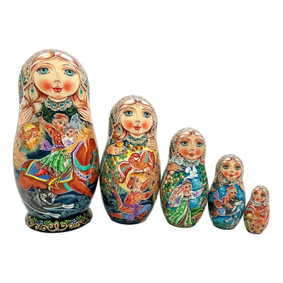 Russian Nesting Dolls Fairytale Set of 5 BuyRussianGifts Store
