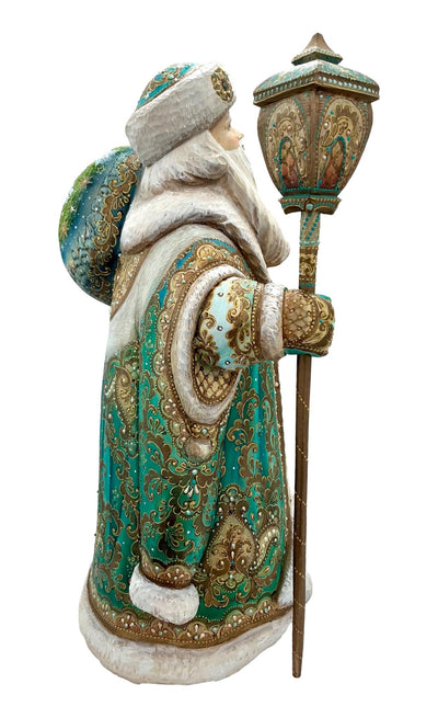 17” Tall Russian Father Frost Turquoise Gold BuyRussianGifts Store