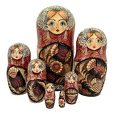 Russian Winter Large Matryoshka 7 Pieces Set BuyRussianGifts Store
