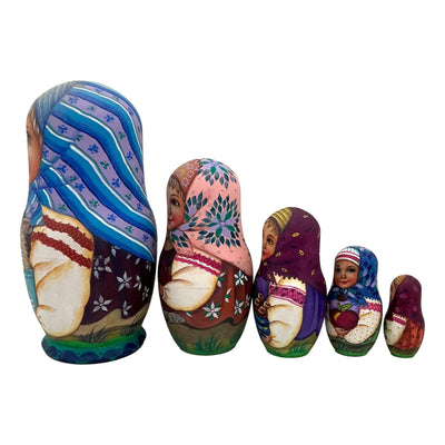 Cat Mama Kittens Authentic Russian Nesting Dolls BuyRussianGifts Store