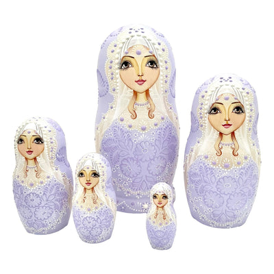 Traditional Matryoshka Lavender Russian Easter Gift BuyRussianGifts Store