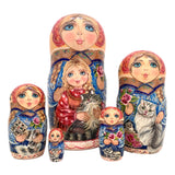 Cat matryoshka Russian dolls BuyRussianGifts Store