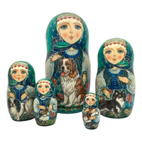 Collectible Russian dolls dogs 