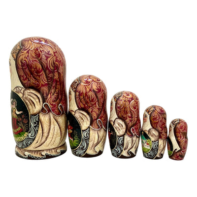 Russian Fairytales Nesting Dolls Set of 5 Signed BuyRussianGifts Store