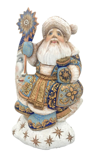 Russian Santa riding a Blue Moon BuyRussianGifts Store