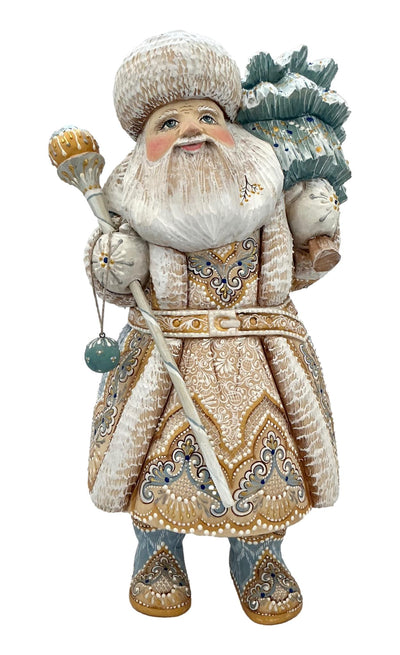 Russian Father Frost White Blue Coat BuyRussianGifts Store