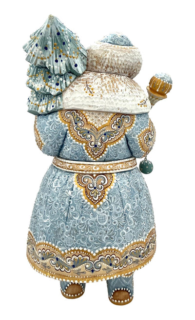 Russian Father Frost White Blue Coat BuyRussianGifts Store