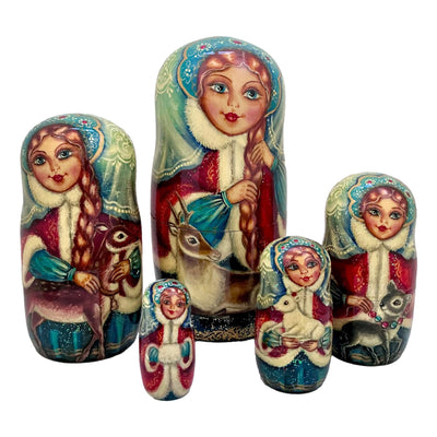 Blue Russian dolls
