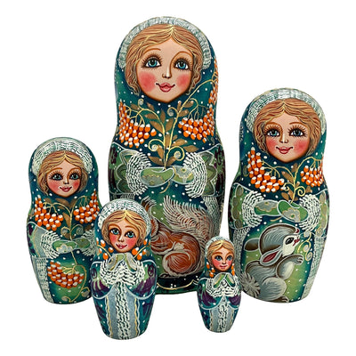 Russian Winter Christmas Nesting Dolls BuyRussianGifts Store
