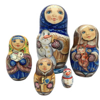 Bedtime Stories for Cats Russian Matryoshka set of 5 BuyRussianGifts Store