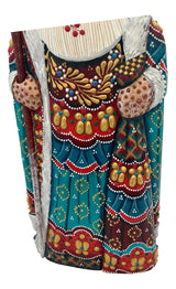 Russian Grandfather Frost Red Turquoise Winter Coat BuyRussianGifts Store