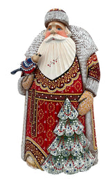 Wooden Grandfather Frost Bird Christmas Tree BuyRussianGifts Store