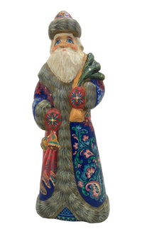 Blue Santa with Bird BuyRussianGifts Store