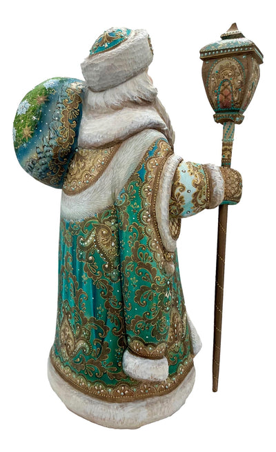 17” Tall Russian Father Frost Turquoise Gold BuyRussianGifts Store