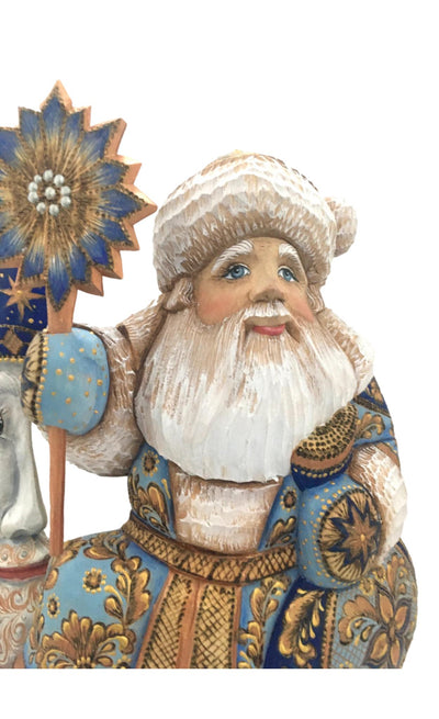 Russian Santa riding a Blue Moon BuyRussianGifts Store