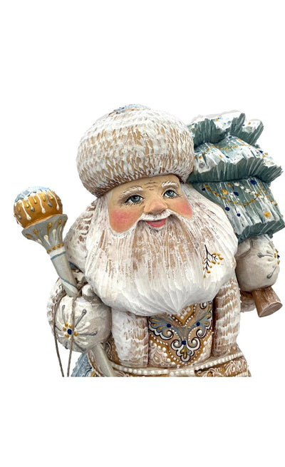 Russian Father Frost White Blue Coat BuyRussianGifts Store