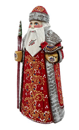 Carved Wooden Santa with Bird BuyRussianGifts Store