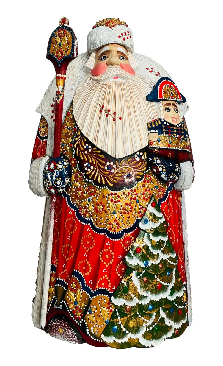 Large Wooden Father Frost Nutcracker Christmas Tree BuyRussianGifts Store