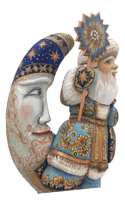 Russian Santa riding a Blue Moon BuyRussianGifts Store