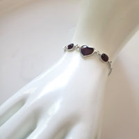 cherry heart silver bracelet