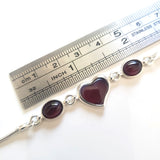 size of the heart beads bracelet