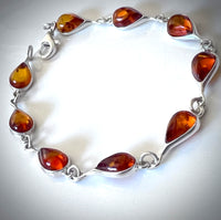 classic amber link bracelet