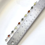 7 inch en elegant sterling silver with amber bracelet