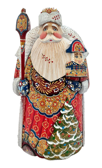 Large Wooden Father Frost Nutcracker Christmas Tree BuyRussianGifts Store
