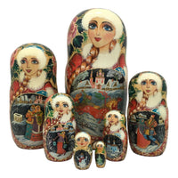 Christmas Russian Nesting Dolls Set of 7 BuyRussianGifts Store