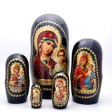 mother of jesus icon nesting doll set 