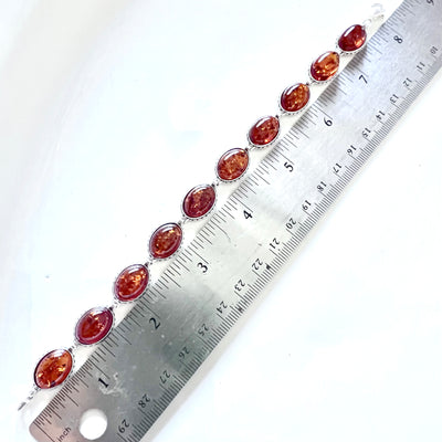 Antique Look Sterling SilverAmber Bracelet BuyRussianGifts