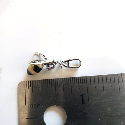 size of the silver bee pendant