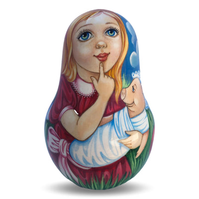 Alice in Wonderland Russian Doll Roly Poly Signed BuyRussianGifts Store