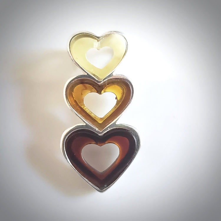 amber heart necklace