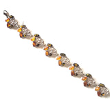 link silver amber bracelet 