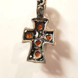 sterling siver amber cross